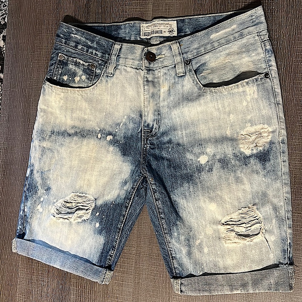 Ecko Unltd Ripped Denim Shorts